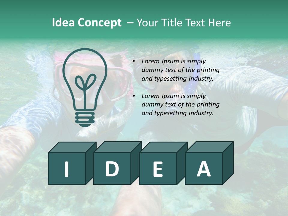 A Couple Of People That Are In The Water PowerPoint Template