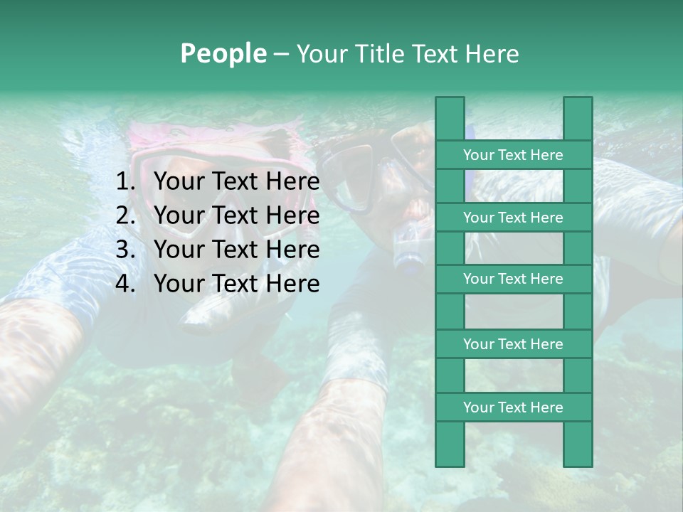 A Couple Of People That Are In The Water PowerPoint Template