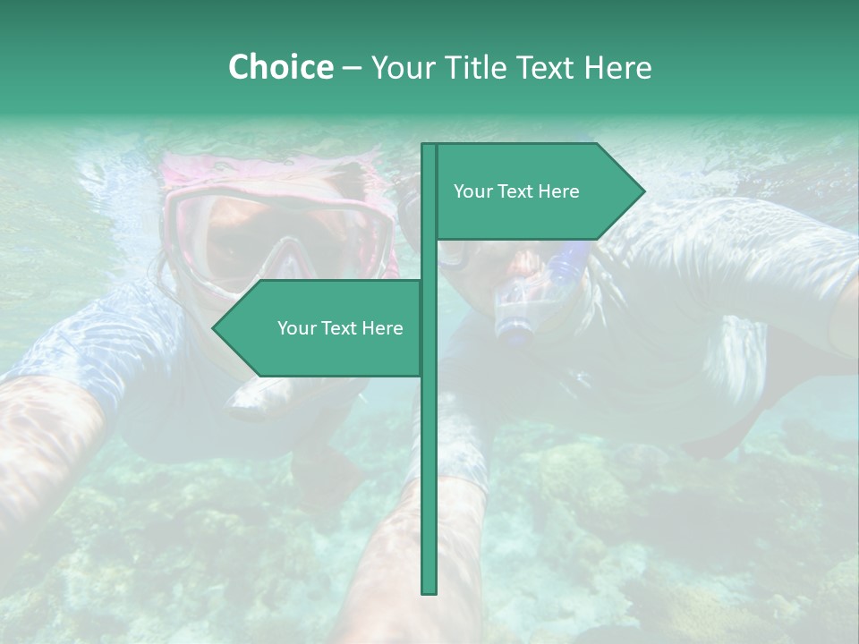 A Couple Of People That Are In The Water PowerPoint Template