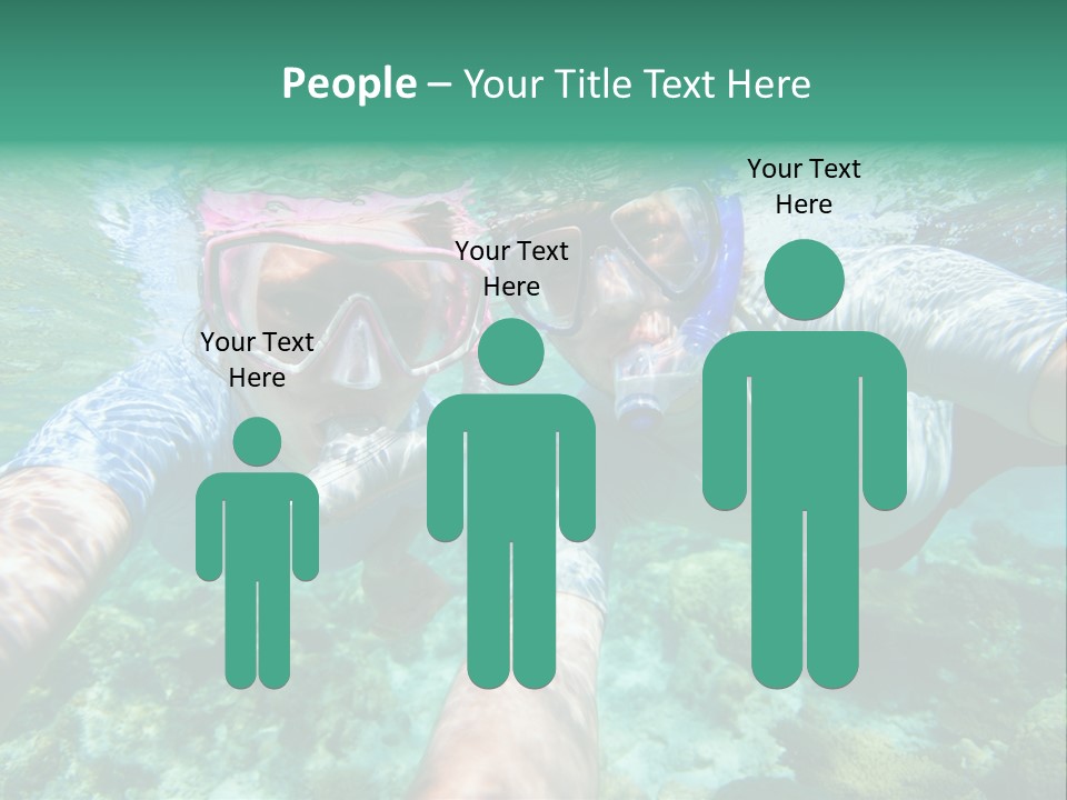A Couple Of People That Are In The Water PowerPoint Template