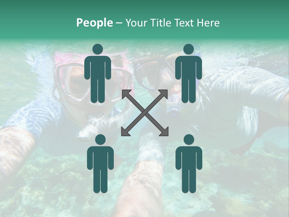 A Couple Of People That Are In The Water PowerPoint Template