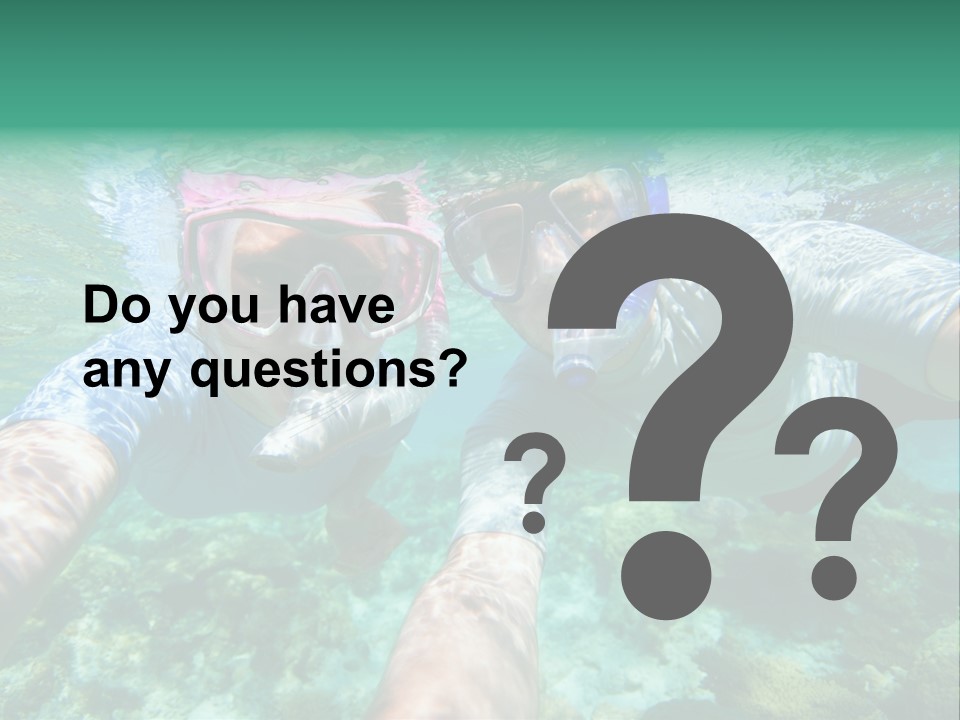 A Couple Of People That Are In The Water PowerPoint Template