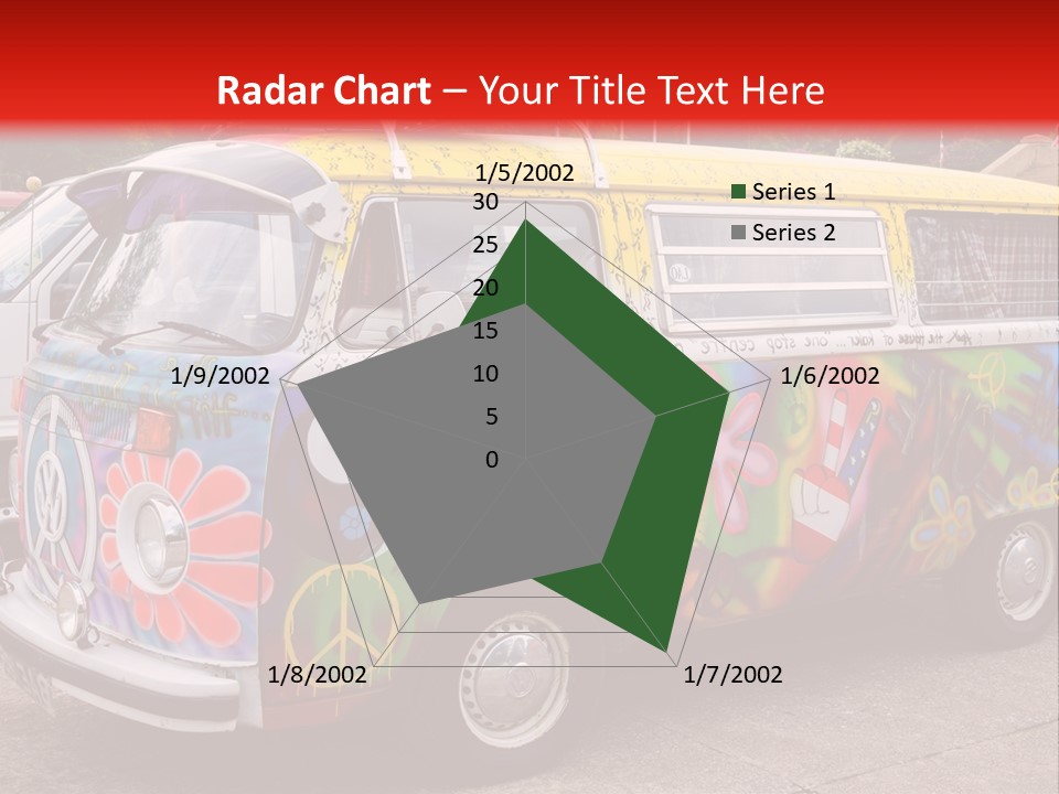 A Van With A Peace Sign Painted On It PowerPoint Template