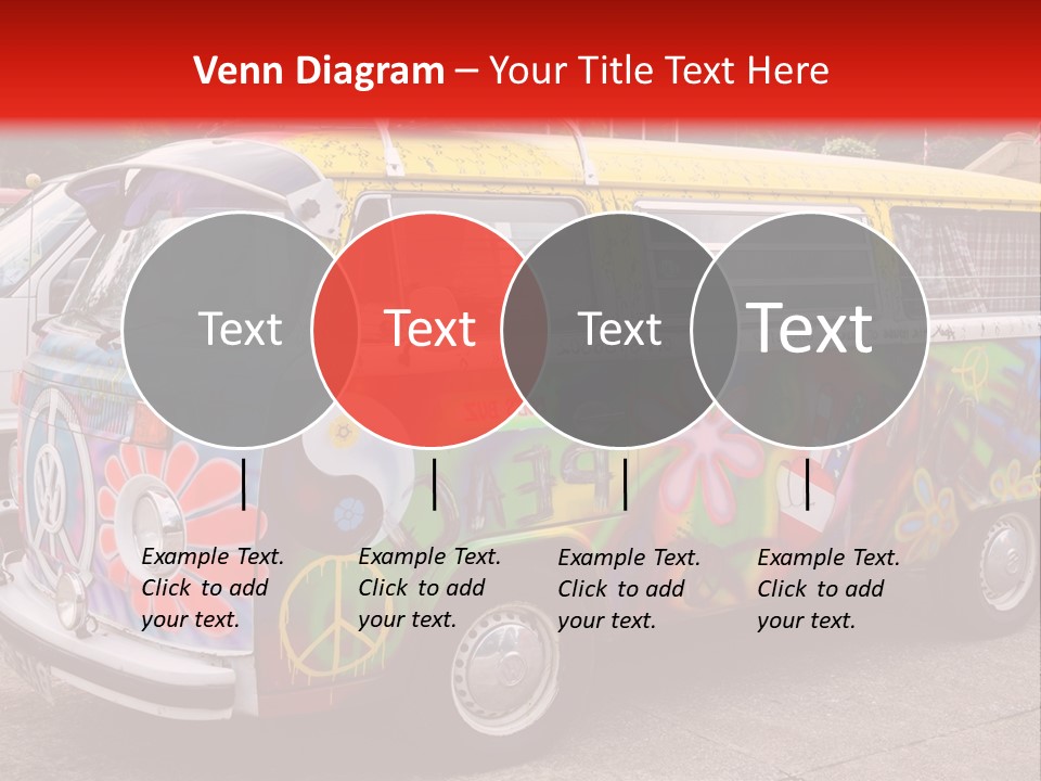 A Van With A Peace Sign Painted On It PowerPoint Template