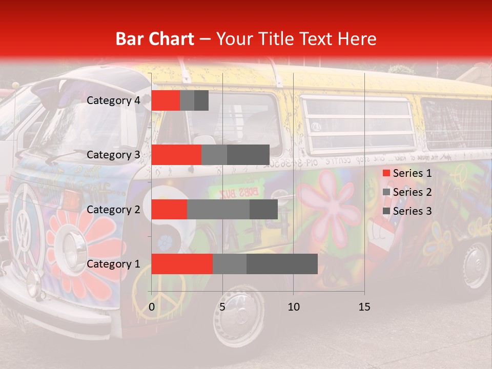 A Van With A Peace Sign Painted On It PowerPoint Template