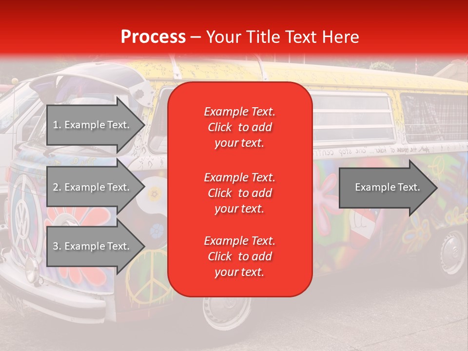 A Van With A Peace Sign Painted On It PowerPoint Template