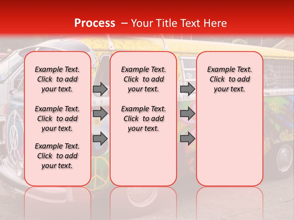 A Van With A Peace Sign Painted On It PowerPoint Template