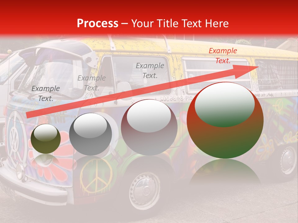 A Van With A Peace Sign Painted On It PowerPoint Template