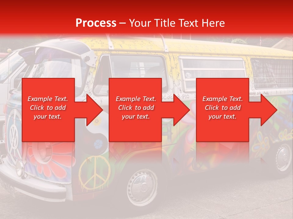 A Van With A Peace Sign Painted On It PowerPoint Template