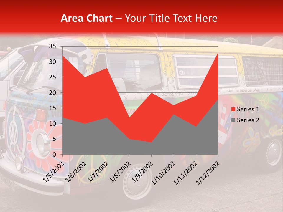 A Van With A Peace Sign Painted On It PowerPoint Template