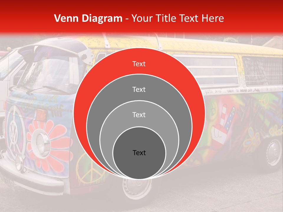 A Van With A Peace Sign Painted On It PowerPoint Template