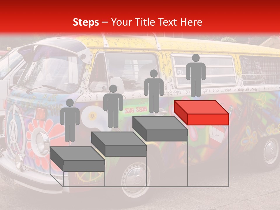 A Van With A Peace Sign Painted On It PowerPoint Template