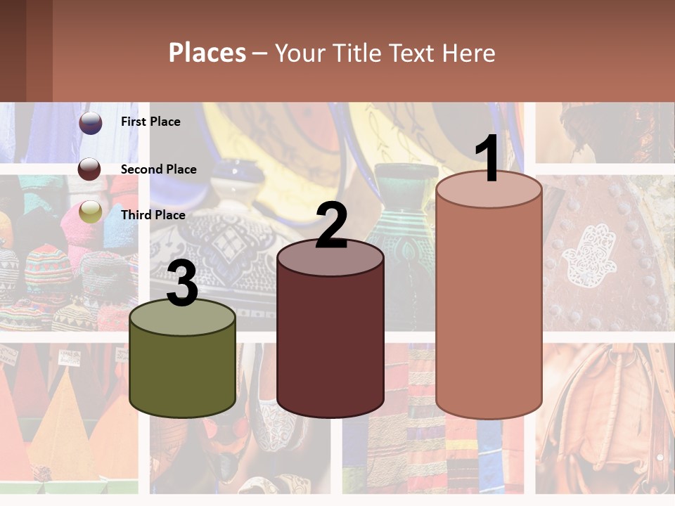 A Collage Of Pictures With Different Colors And Patterns PowerPoint Template