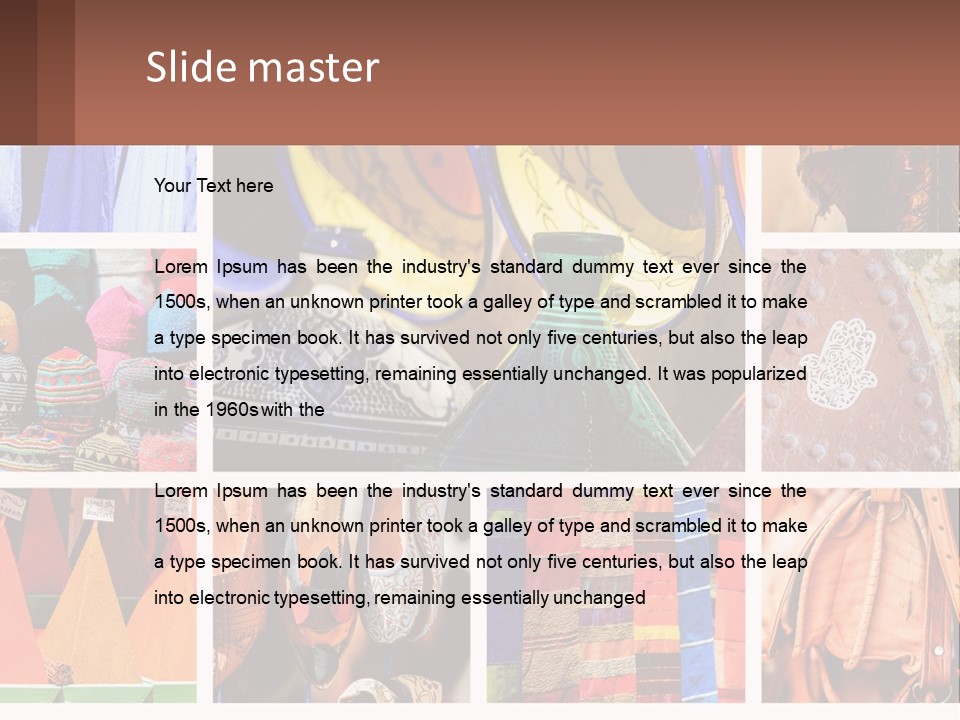 A Collage Of Pictures With Different Colors And Patterns PowerPoint Template