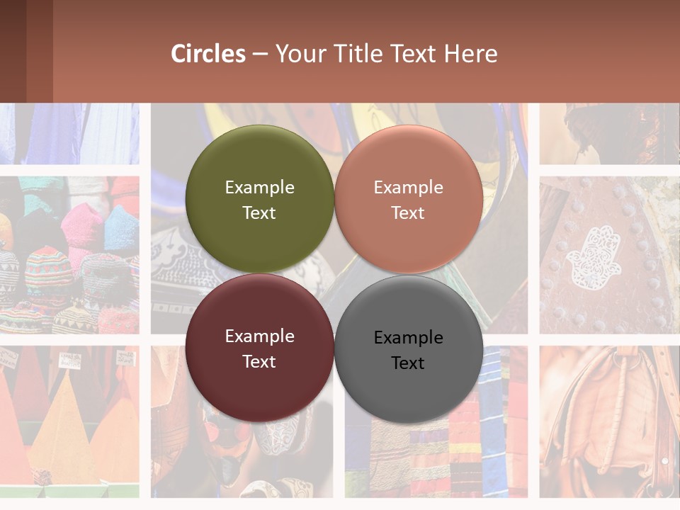 A Collage Of Pictures With Different Colors And Patterns PowerPoint Template