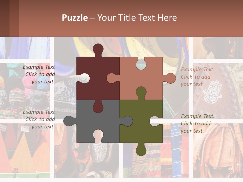 A Collage Of Pictures With Different Colors And Patterns PowerPoint Template