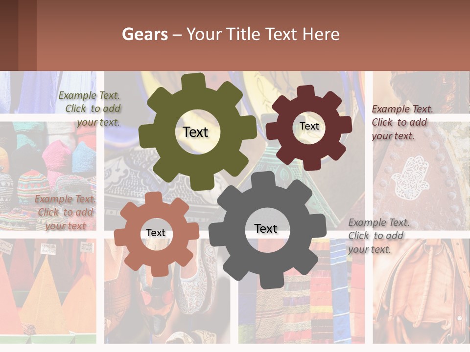 A Collage Of Pictures With Different Colors And Patterns PowerPoint Template