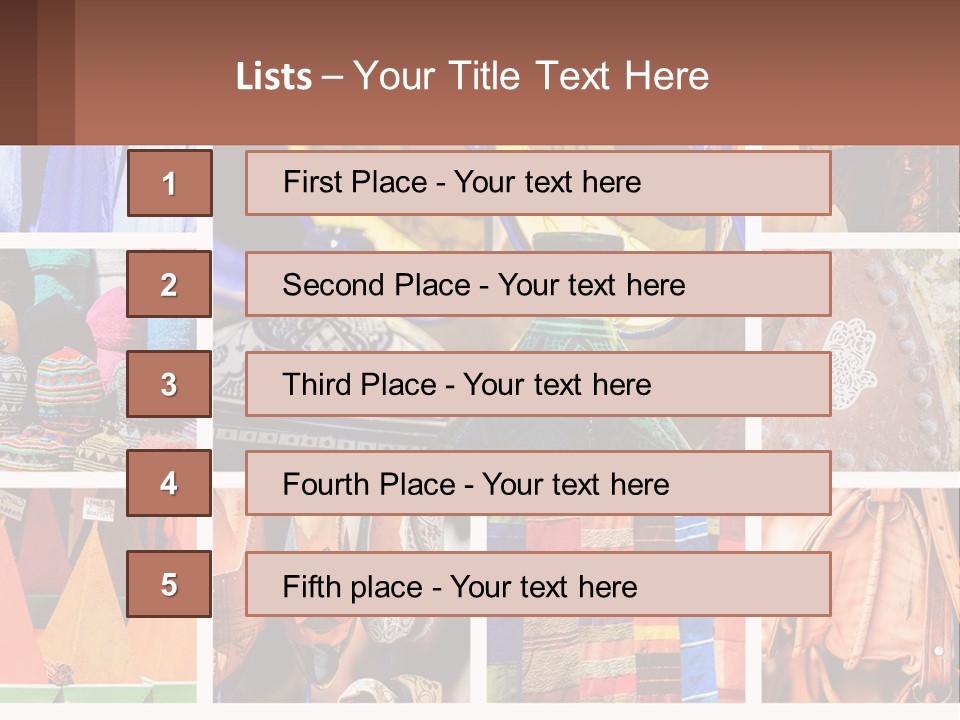 A Collage Of Pictures With Different Colors And Patterns PowerPoint Template