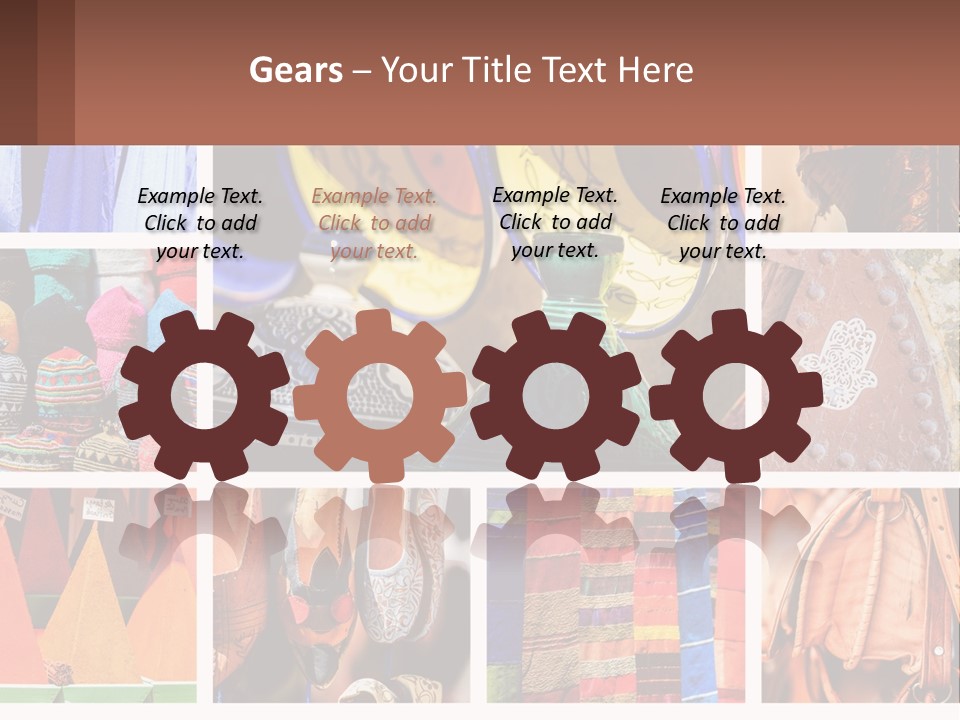 A Collage Of Pictures With Different Colors And Patterns PowerPoint Template