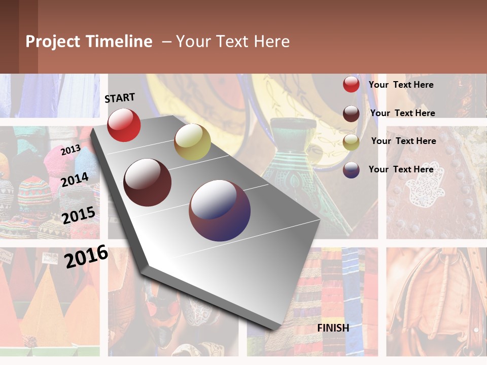 A Collage Of Pictures With Different Colors And Patterns PowerPoint Template