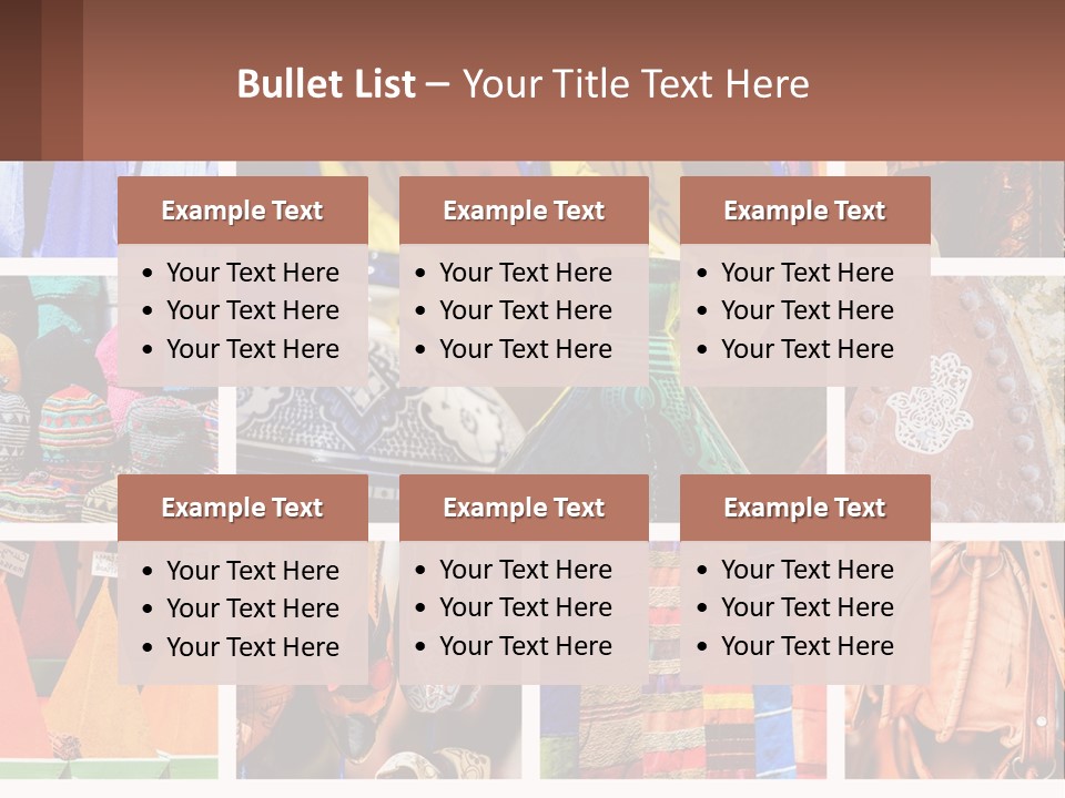 A Collage Of Pictures With Different Colors And Patterns PowerPoint Template