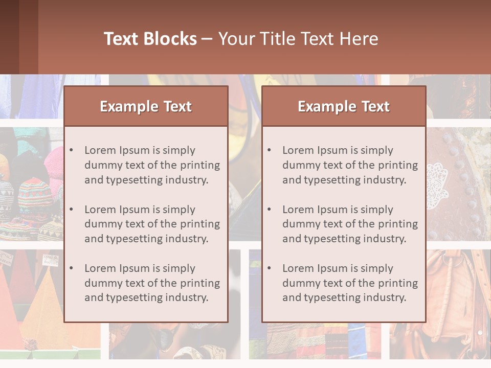 A Collage Of Pictures With Different Colors And Patterns PowerPoint Template
