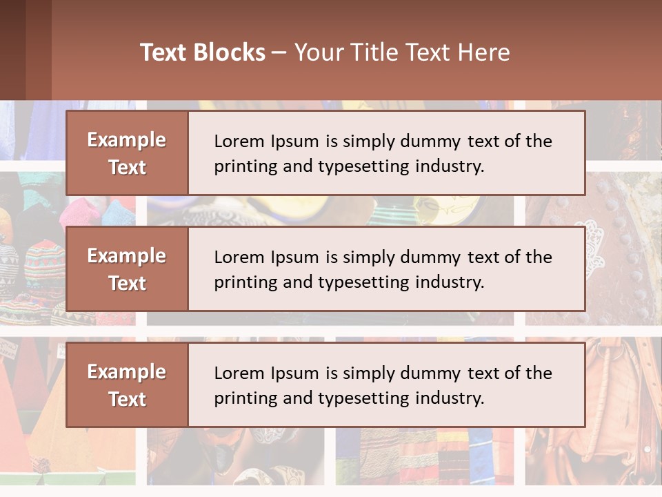 A Collage Of Pictures With Different Colors And Patterns PowerPoint Template