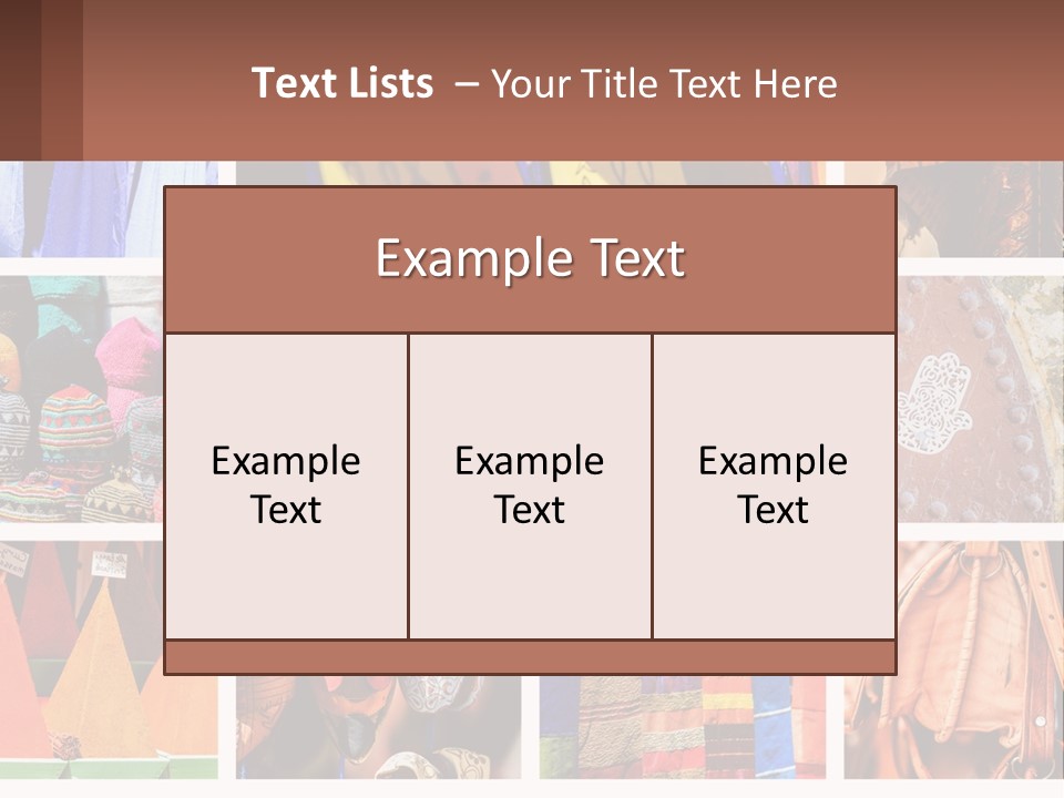 A Collage Of Pictures With Different Colors And Patterns PowerPoint Template