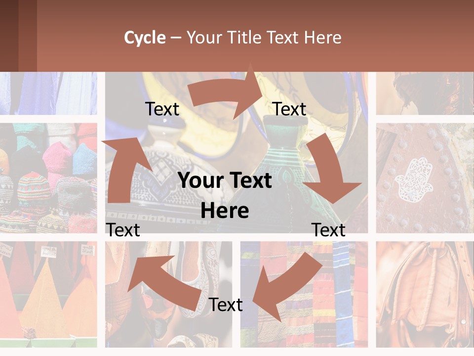 A Collage Of Pictures With Different Colors And Patterns PowerPoint Template