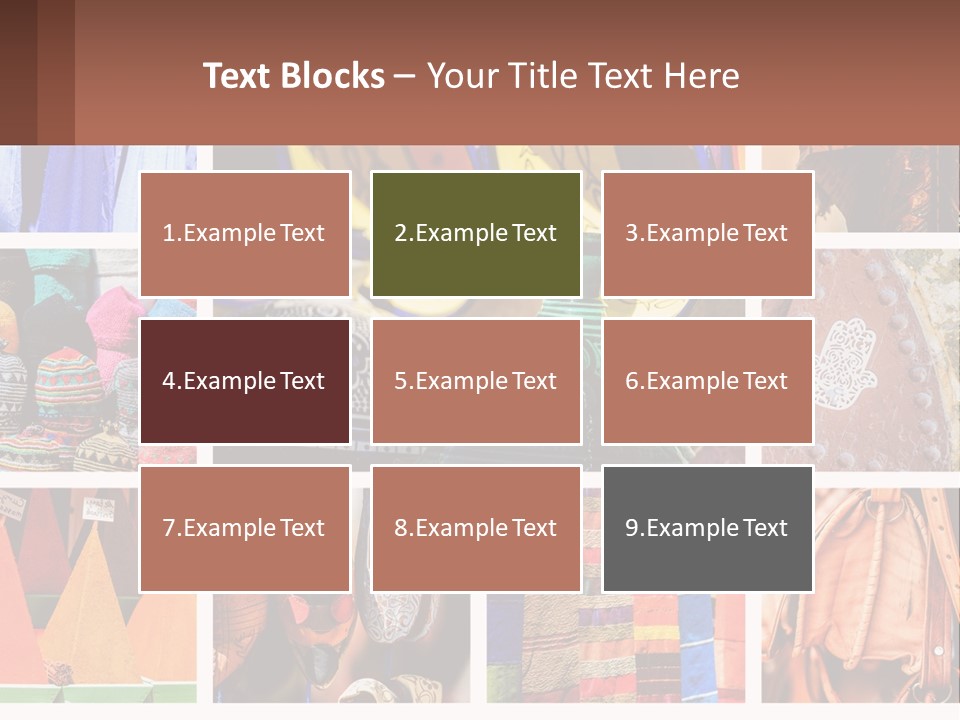 A Collage Of Pictures With Different Colors And Patterns PowerPoint Template