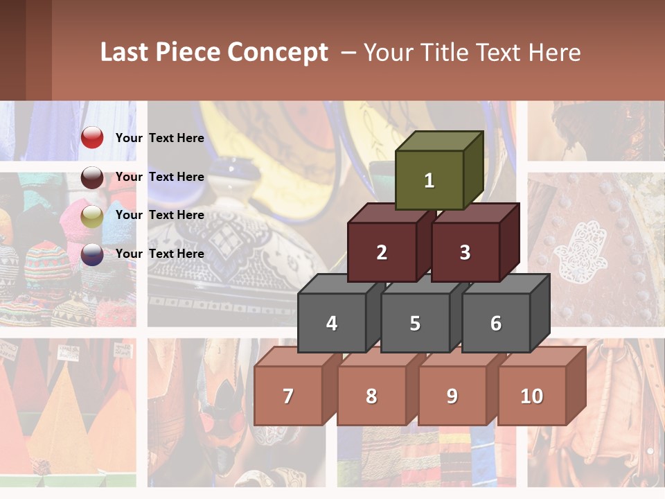 A Collage Of Pictures With Different Colors And Patterns PowerPoint Template