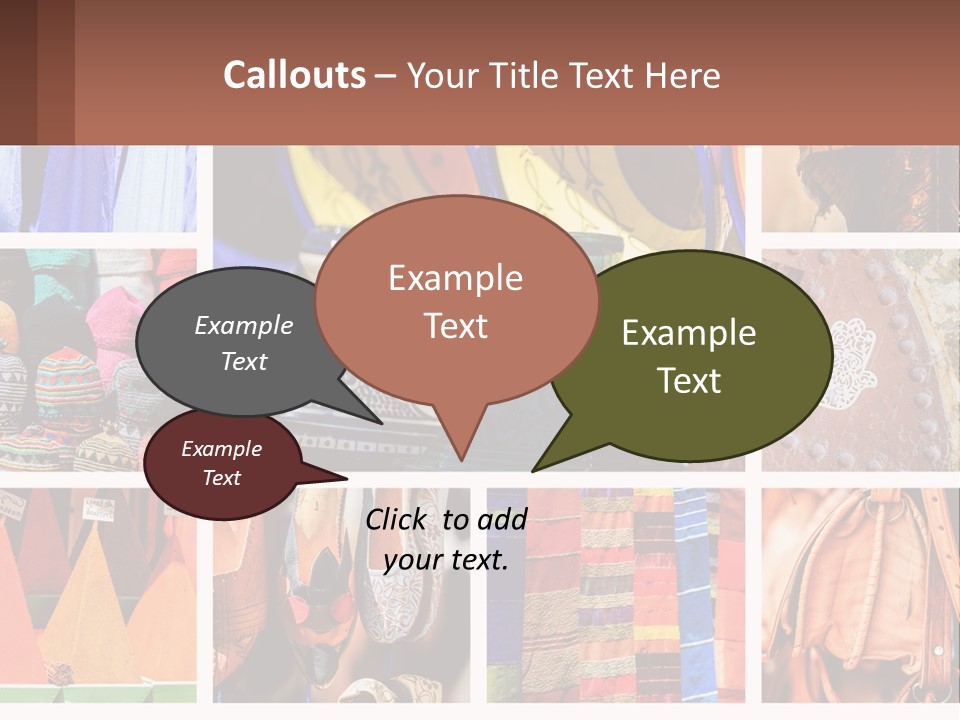 A Collage Of Pictures With Different Colors And Patterns PowerPoint Template