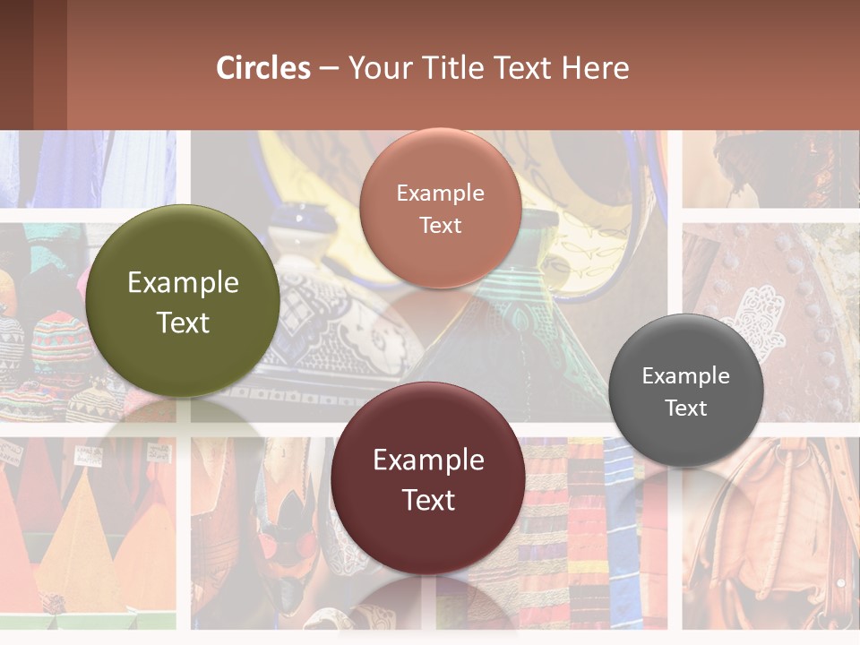 A Collage Of Pictures With Different Colors And Patterns PowerPoint Template
