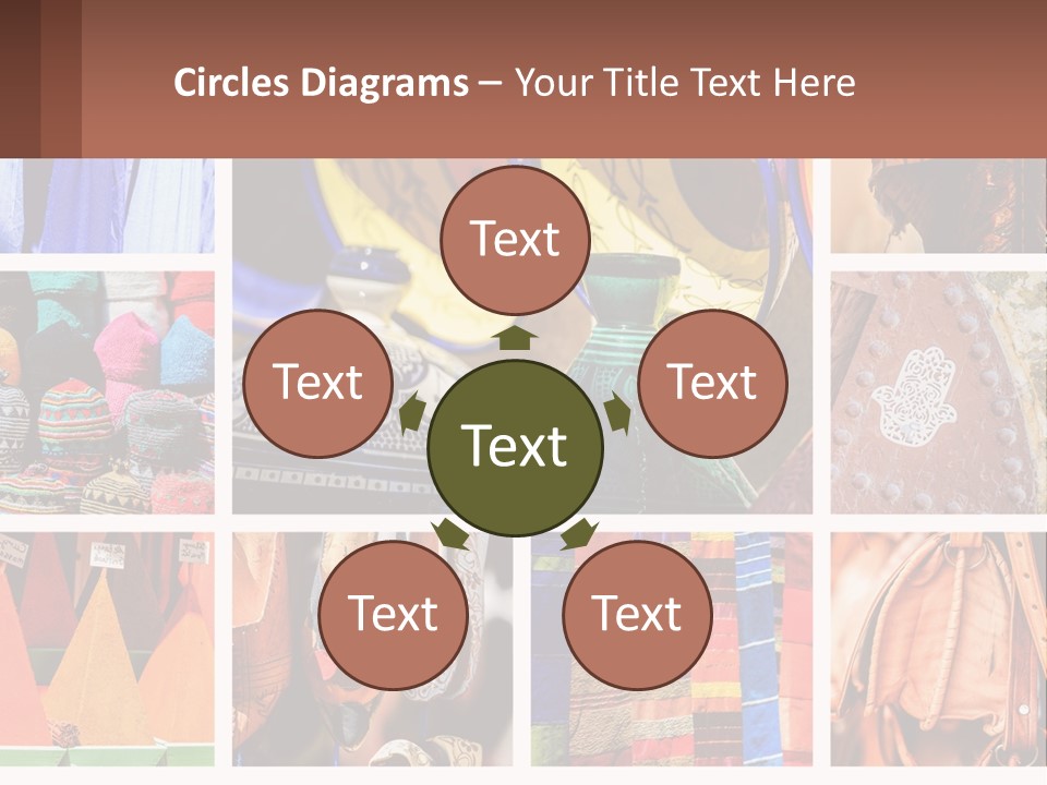 A Collage Of Pictures With Different Colors And Patterns PowerPoint Template