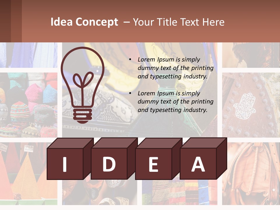 A Collage Of Pictures With Different Colors And Patterns PowerPoint Template