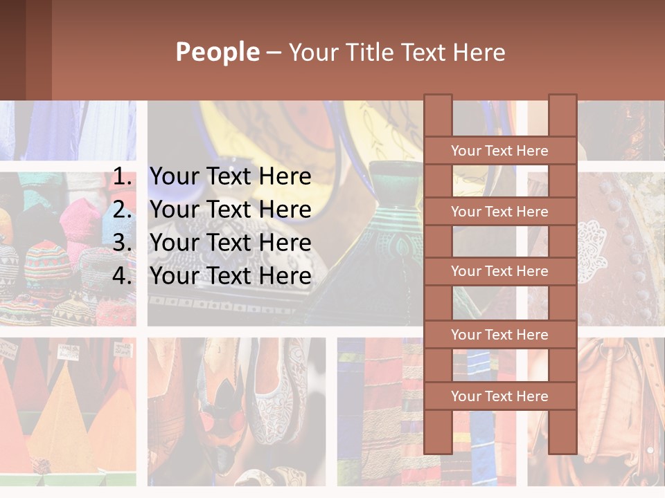 A Collage Of Pictures With Different Colors And Patterns PowerPoint Template
