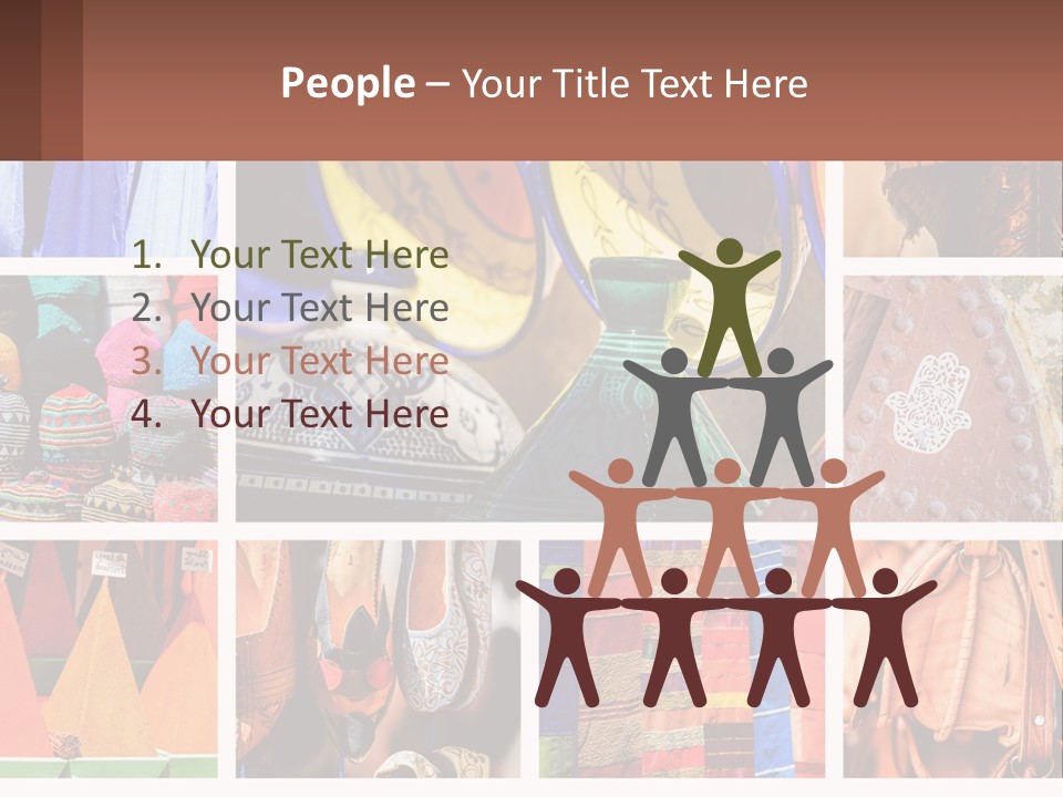 A Collage Of Pictures With Different Colors And Patterns PowerPoint Template