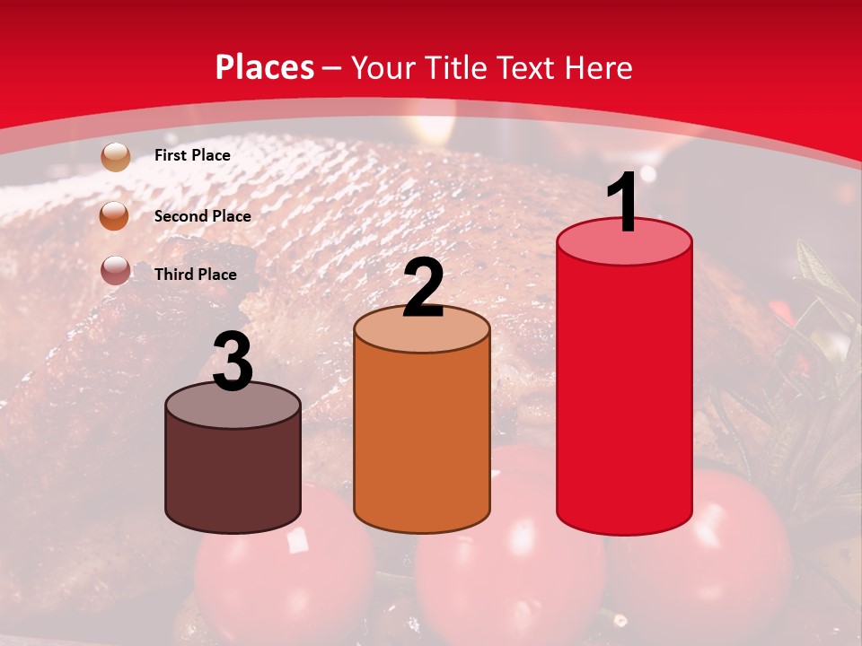 A Plate Of Food With Tomatoes And Meat On It PowerPoint Template