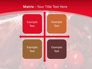 A Plate Of Food With Tomatoes And Meat On It PowerPoint Template