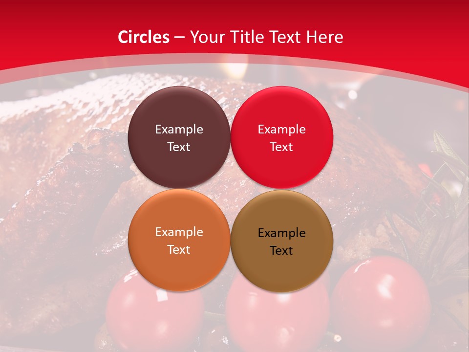 A Plate Of Food With Tomatoes And Meat On It PowerPoint Template
