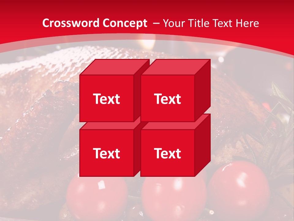 A Plate Of Food With Tomatoes And Meat On It PowerPoint Template