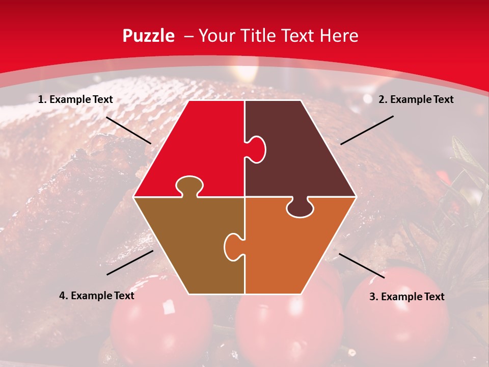 A Plate Of Food With Tomatoes And Meat On It PowerPoint Template