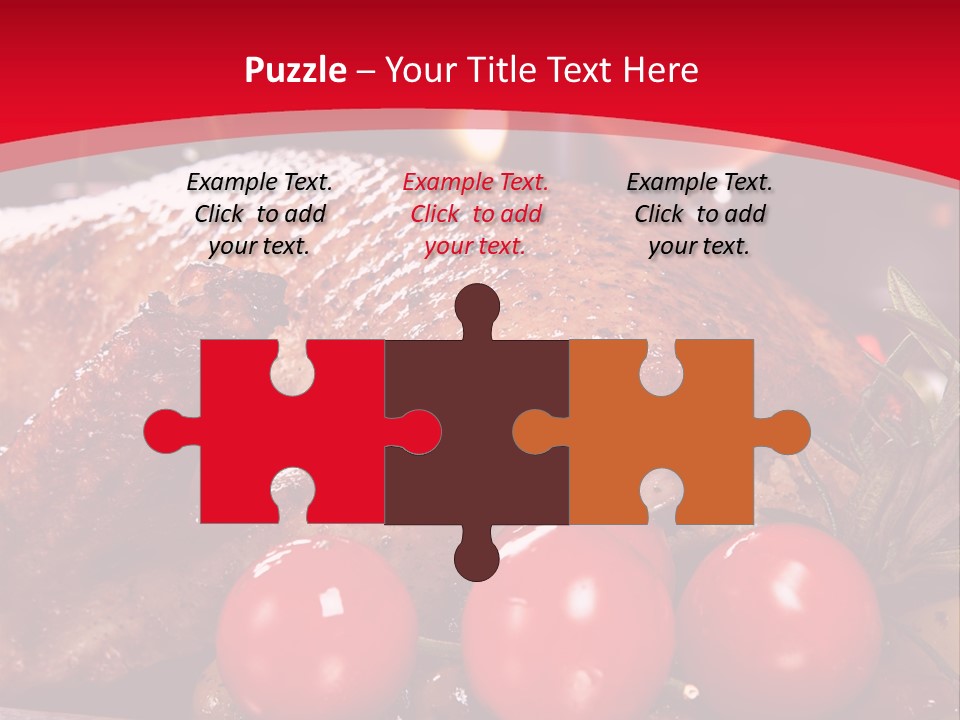 A Plate Of Food With Tomatoes And Meat On It PowerPoint Template