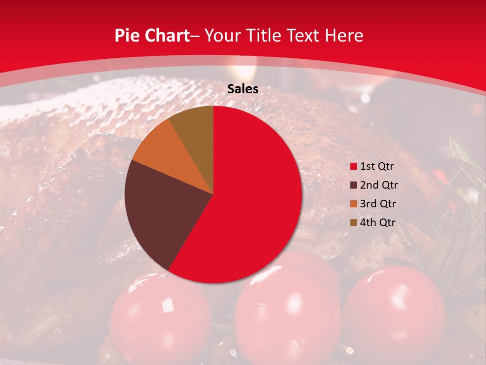 A Plate Of Food With Tomatoes And Meat On It PowerPoint Template