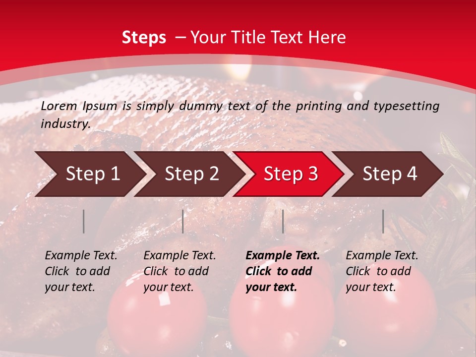 A Plate Of Food With Tomatoes And Meat On It PowerPoint Template