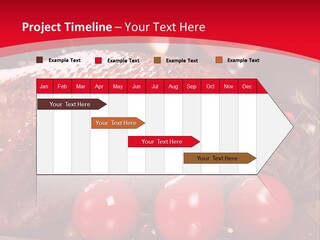 A Plate Of Food With Tomatoes And Meat On It PowerPoint Template