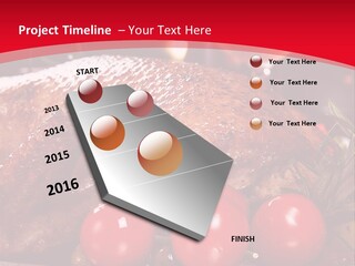 A Plate Of Food With Tomatoes And Meat On It PowerPoint Template