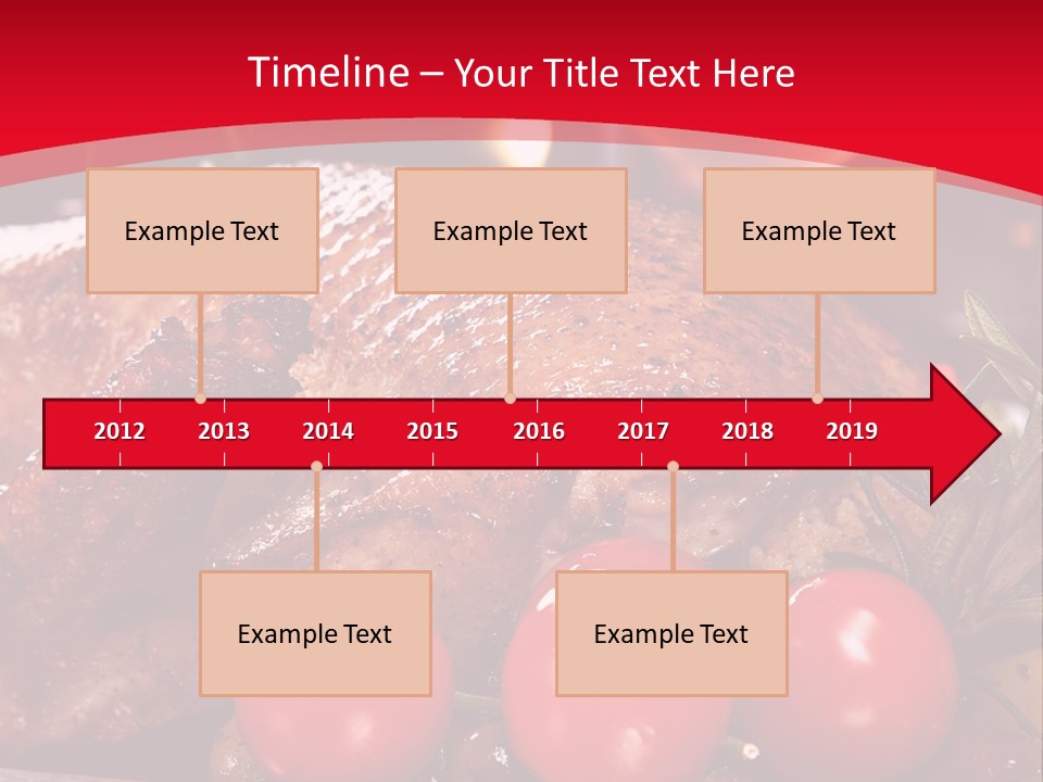 A Plate Of Food With Tomatoes And Meat On It PowerPoint Template