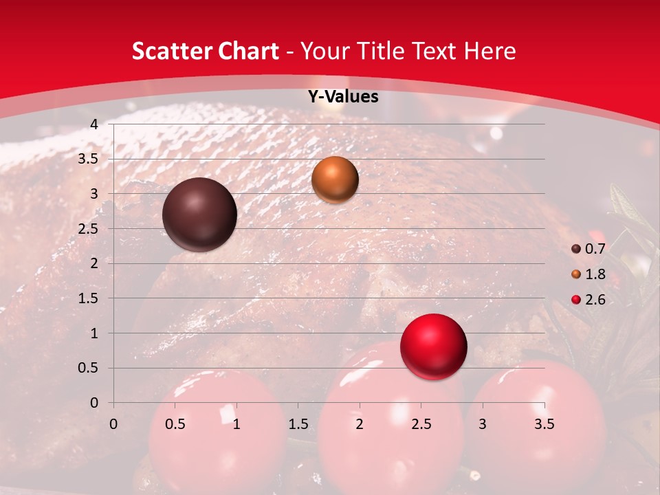 A Plate Of Food With Tomatoes And Meat On It PowerPoint Template