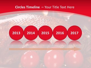 A Plate Of Food With Tomatoes And Meat On It PowerPoint Template